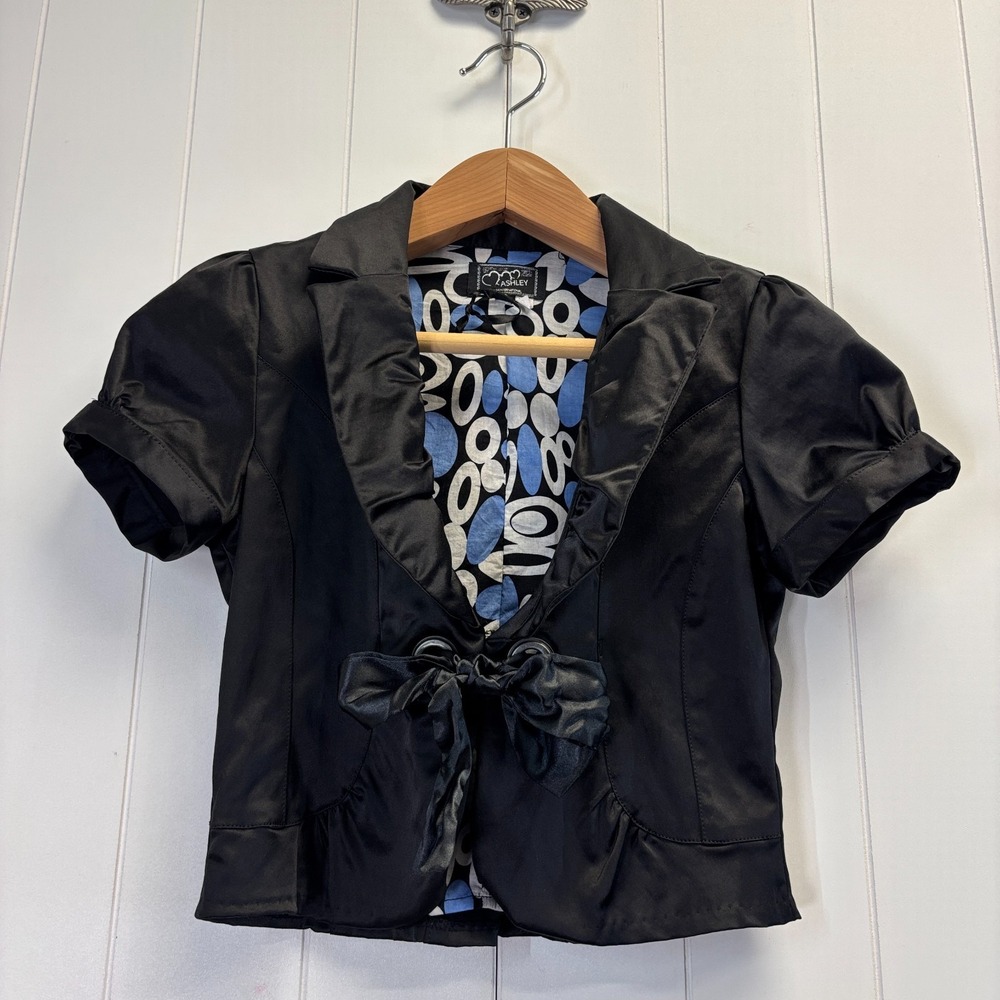 Ashley by 26 International Y2K Witchy Cropped Blazer Women Size S Goth Victorian